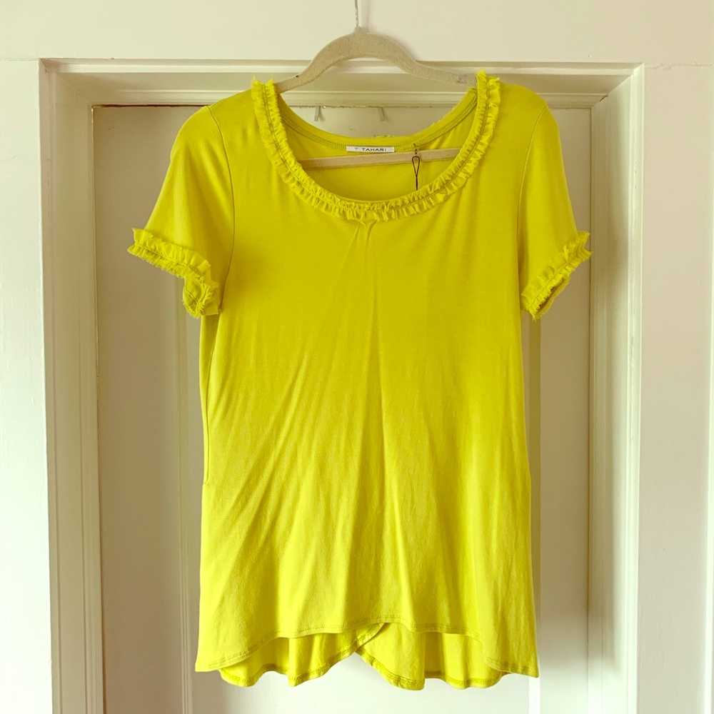 Citrin ruffle cap sleeve shirt